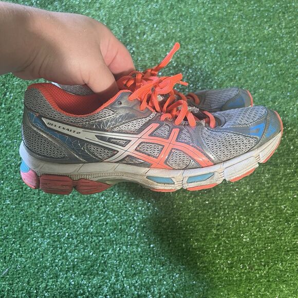 ASICS Gel-Exalt 2 Women's Gray Coral Orange Running Shoes Size 7 - Picture 1 of 7